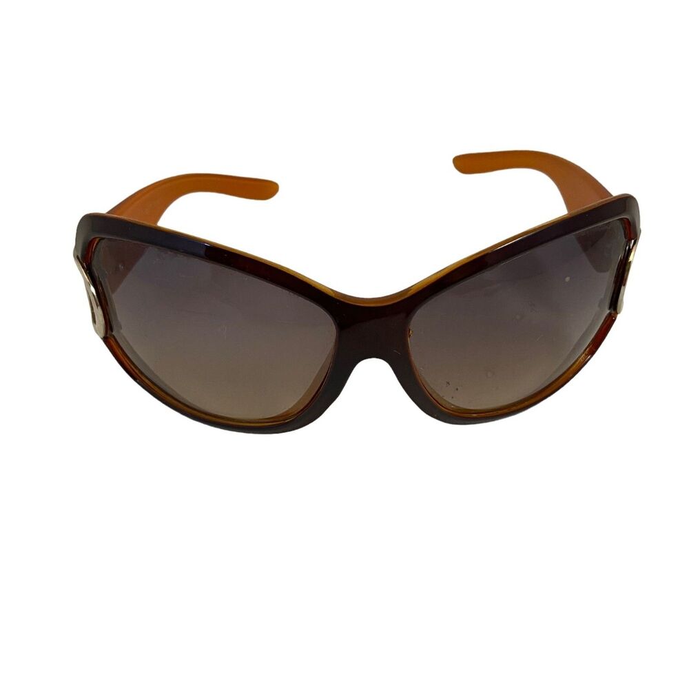 #6288 DC Brown Acrylic Vintage Sunglasses Womens